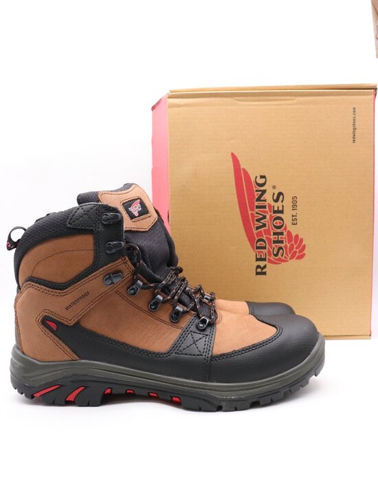 Red Wing Tradesman Men\'s Size 13 D Waterproof Side Zip Work Boots Brown Black main image 4